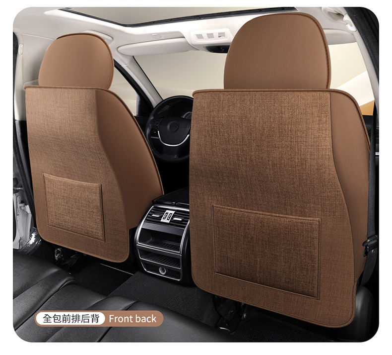 Cotton and Linen Car Seat Cushions for All Seasons, New Fabric Seat Cushions, Linen Seat Covers, Car Supplies, Seat Covers, All-Inclusive