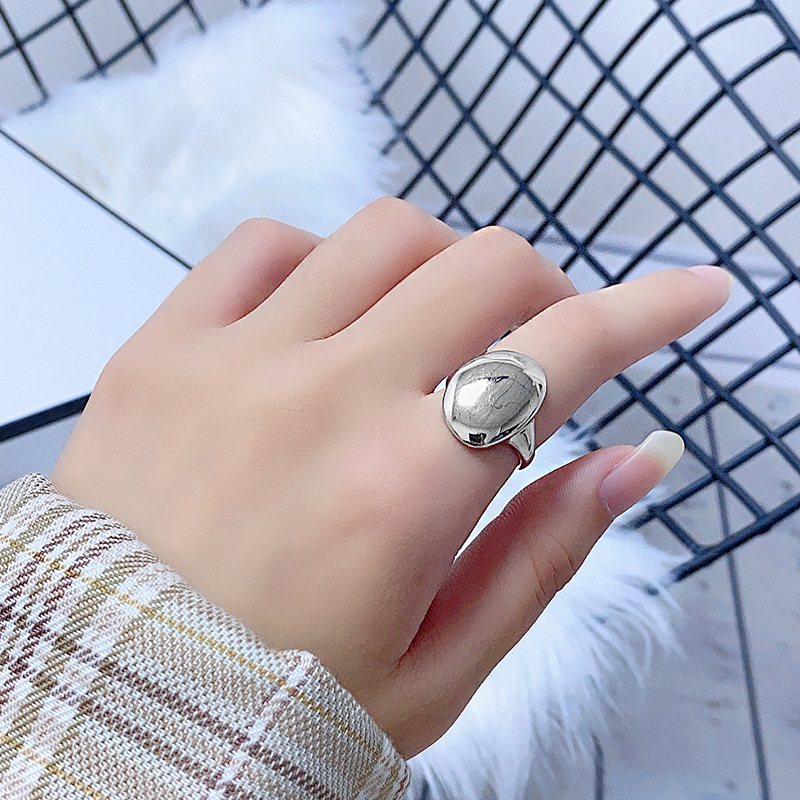 Korean Style Glossy Index Finger Ring 2021 New Oval Ins Simple Fashion Personalized Opening Ring Braceletpicture20