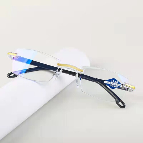 New anti-blue light reading glasses, rimless reading glasses, edge-cut reading glasses, street stalls, reading glasses source manufacturer
