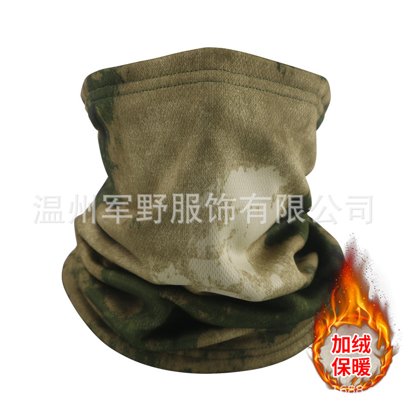Camuflamiento y veludo turbante de invierno máscara de ciclismo al aire libre máscara de cuello caliente de invierno deportivo cubierta de cabeza transfronteriza