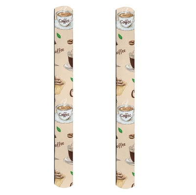 Coffee Pattern Printed Handle Cover, Linen Fabric for Coffee Shop, Anti-Stain Kitchen Appliance Handle Cover, Home Appliance Accessories (Universal seat cover) - 01-1pc138cm368cm