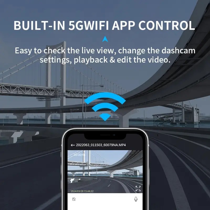360 ° Cross-border four-camera high-definition dashcam with infrared night vision, supports mobile phone connectivity and 24-hour parking monitoring