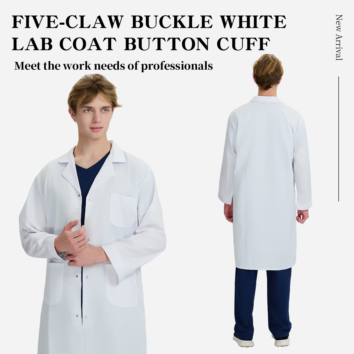 Batas de laboratorio transfronterizas, batas blancas, modelos de comercio exterior para hospitales, uniformes médicos, los más vendidos en Amazon, uniformes de trabajo de manga larga del sudeste asiático. image 16