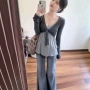 新款v领辣妹气质小上衣