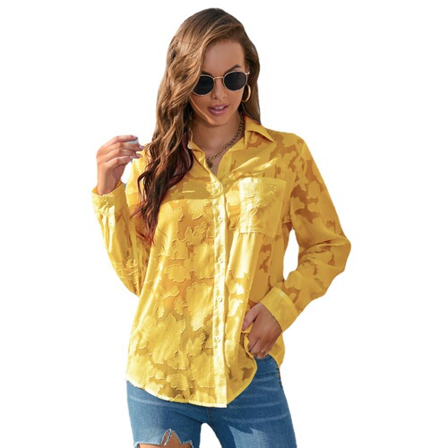 Plus-size women's clothing, European and American loose casual chiffon top, single color at least