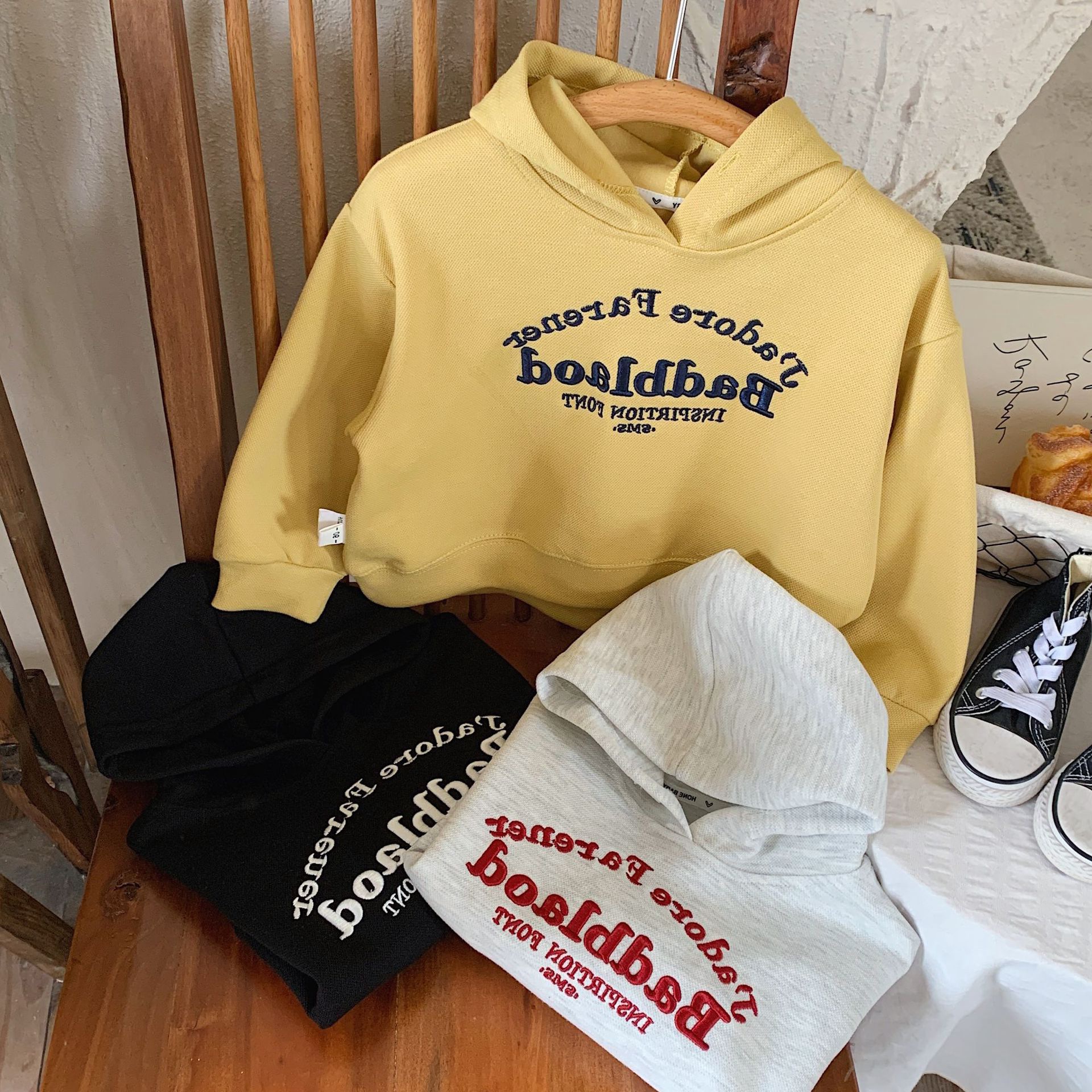 Spring and Autumn Children's Sweatshirts for Boys and Girls, Stylish, Trendy, Foreign Trade, INS Letter Sports Hoodies