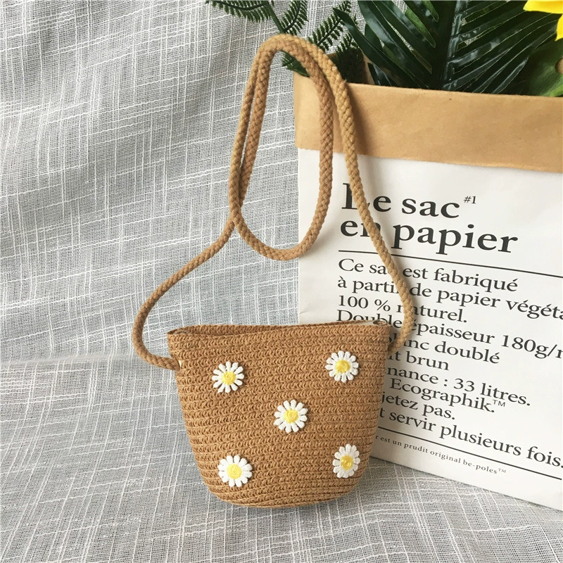 Straw Wallet Small Shoulder Bag, 14×12 cm, zipper cute crossbody pouch for men and women