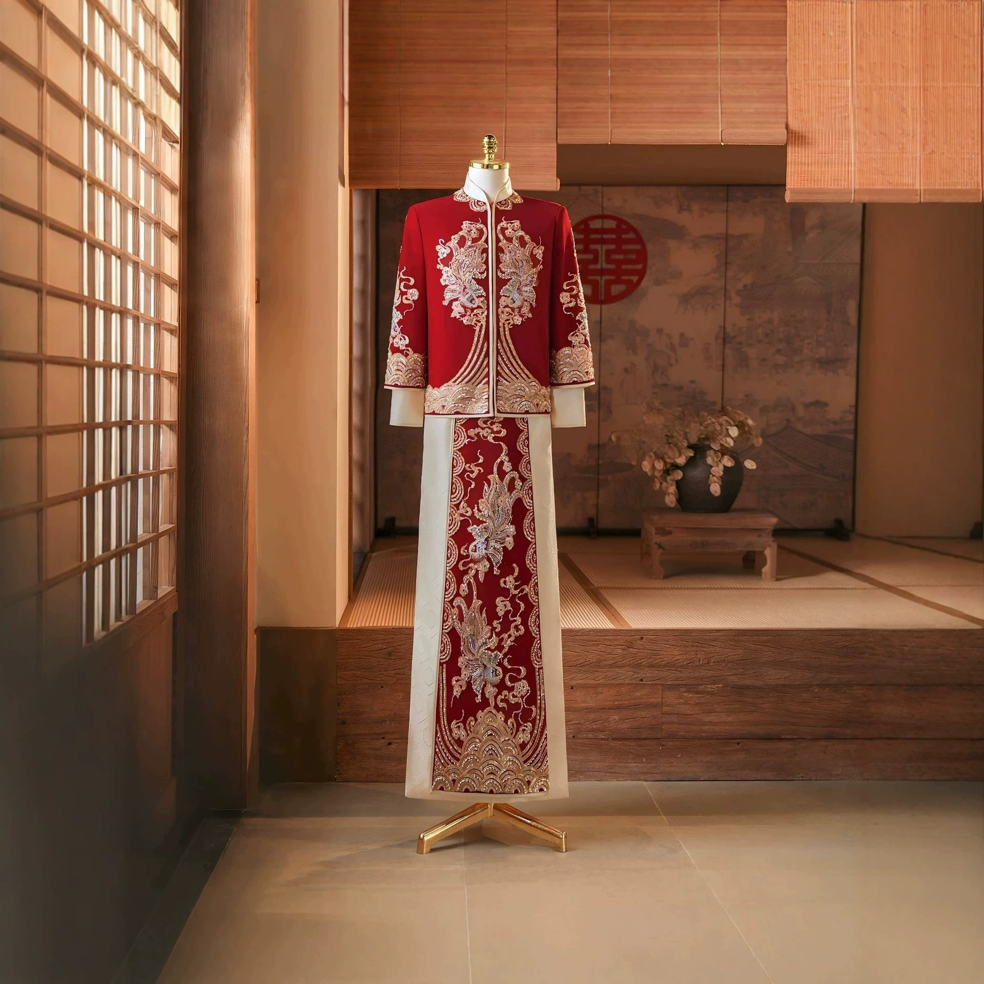Chinese-Style Men's Wedding Attire, Groom's Clothing, 2026 New Model Wedding Suit, Traditional Chinese Dress for Marriage, Reception Attire, Tang Suit, Traditional Chinese Clothing