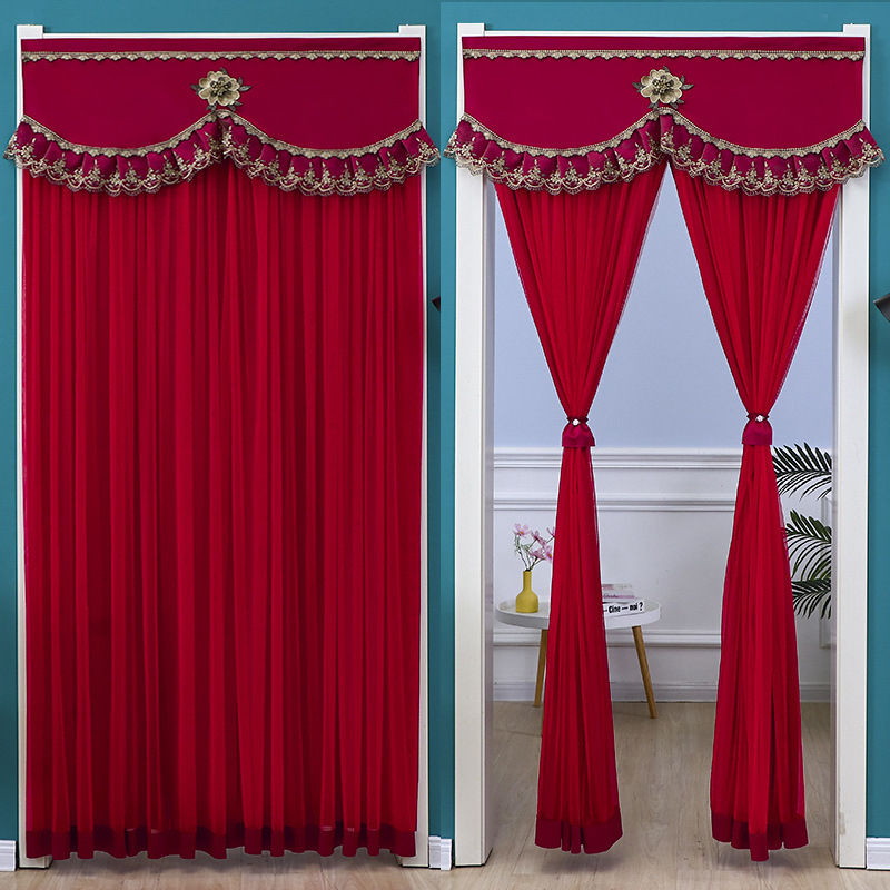 Wedding Door Curtain, Dowry Partition Curtain, Bedroom Mosquito Net Curtain, No-Punch Installation, 2026 New High-End Model