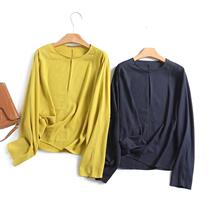 BM&MD&ZA夏新款女装通勤风亚麻V领长袖衬衫05136941305