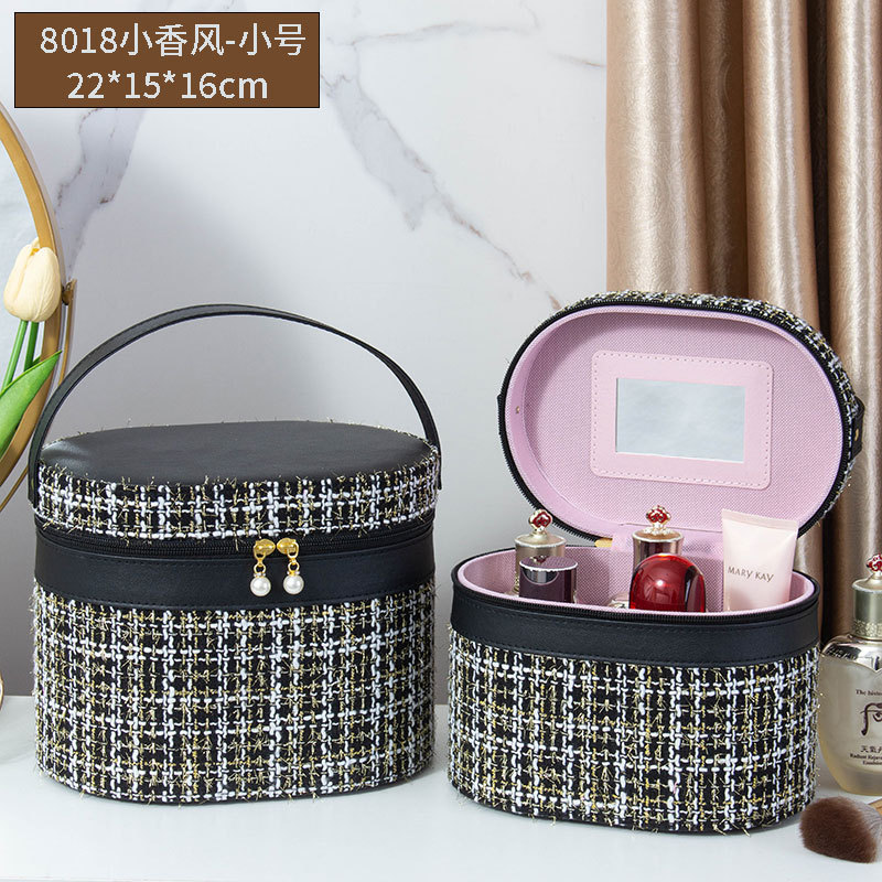 2025 nuevo estuche de cosméticos de gran capacidad, maleta de burbujas de cuero de pu, caja de almacenamiento de herramientas de belleza portátil de alto valor