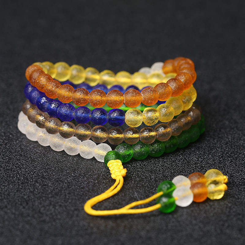 Czech colorful multi-ring meteorite bracelet 108 sweater chain multi-ring Buddha beads hand-held handle jewelry bracelet wholesale Czech colorful multi-ring meteorite bracelet 108 sweater chain multi-ring Buddha beads hand-held handle jewelry bracelet wholesale