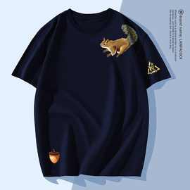 法国公鸡短袖t恤男士印花2024新款潮牌潮流圆领半袖体恤夏季休闲