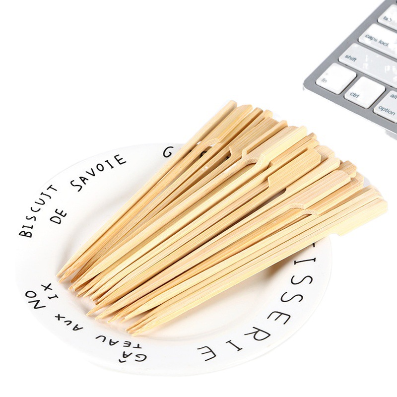 Nuevo hierro pinchos 7 ~ 25cm sin costura desechable barbacoa Kwantung hervida palo de bambú plano picante caliente barbacoa palo de bambú