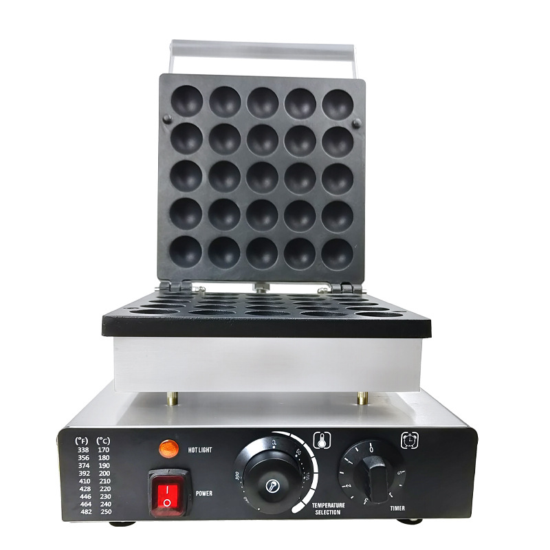 Dingsheng DS-2247 comercial calefacción eléctrica de 25 hoyos bomba de llenado waffle horno agujero redondo muffin snack equipo