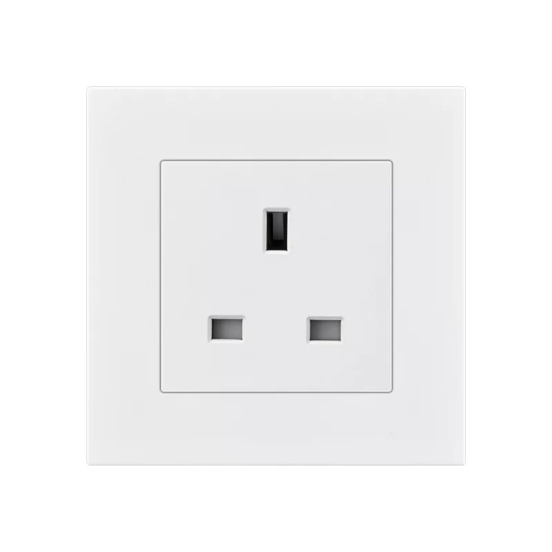 FIKO PC White 13A, a square three -hole socket, British British Bidding Hong Kong and Macao type wall, 86 wall electrical source panel