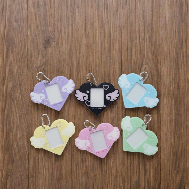 Xiaohongshu Same Style Instagram Cute Heart-Shaped 1.0inch Acrylic Card Holder Id Photo Fan Card Photo Pendant Xiaohongshu Same Style Instagram Cute Heart-Shaped 1.0inch Acrylic Card Holder Id Photo Fan Card Photo Pendant