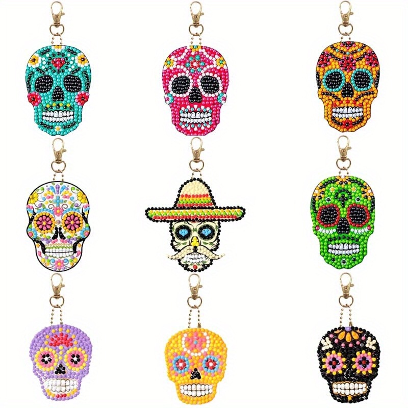 New Amazon Temu Various Platform Popular DIY Diamond Painting Keychain 8910 Piece Set Welcome Boss Inquiry