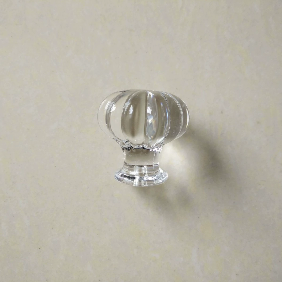 Transparent Acrylic Triangle Diamond Type Sphere Crown Type Purple Glass Handle