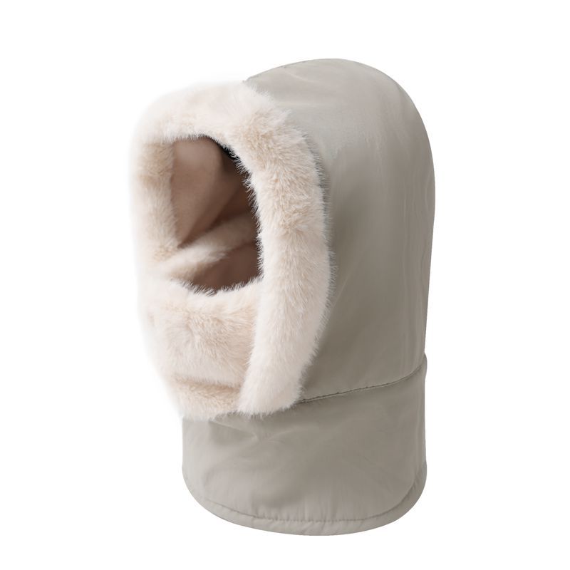 Caliente impermeable a prueba de viento Lei Feng sombrero Cuello de piel 2023 de invierno de las mujeres de esquí pullover Cap Otoño e Invierno forrado de lana engrosada