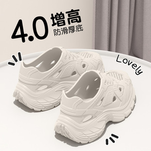 Couple's Outer Hole Shoes Summer Outer 2025 New Thick Sole Deodorant Non-slip Beach Driving Breathable Sandals