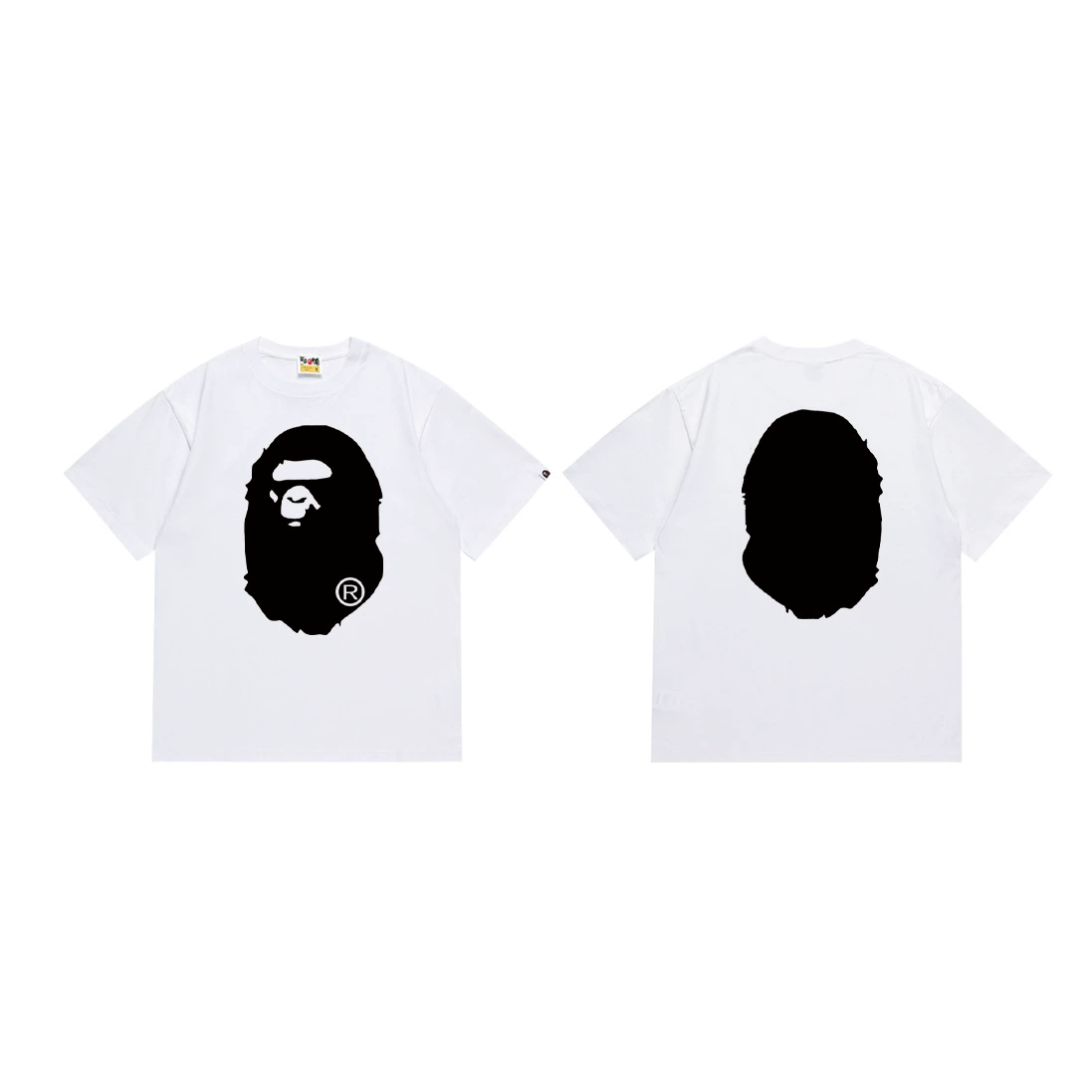Короткая футболка повседневная с коротким рукавом (BAPE) двойной пряжи унисекс, разноцветная и размеры S–XXL