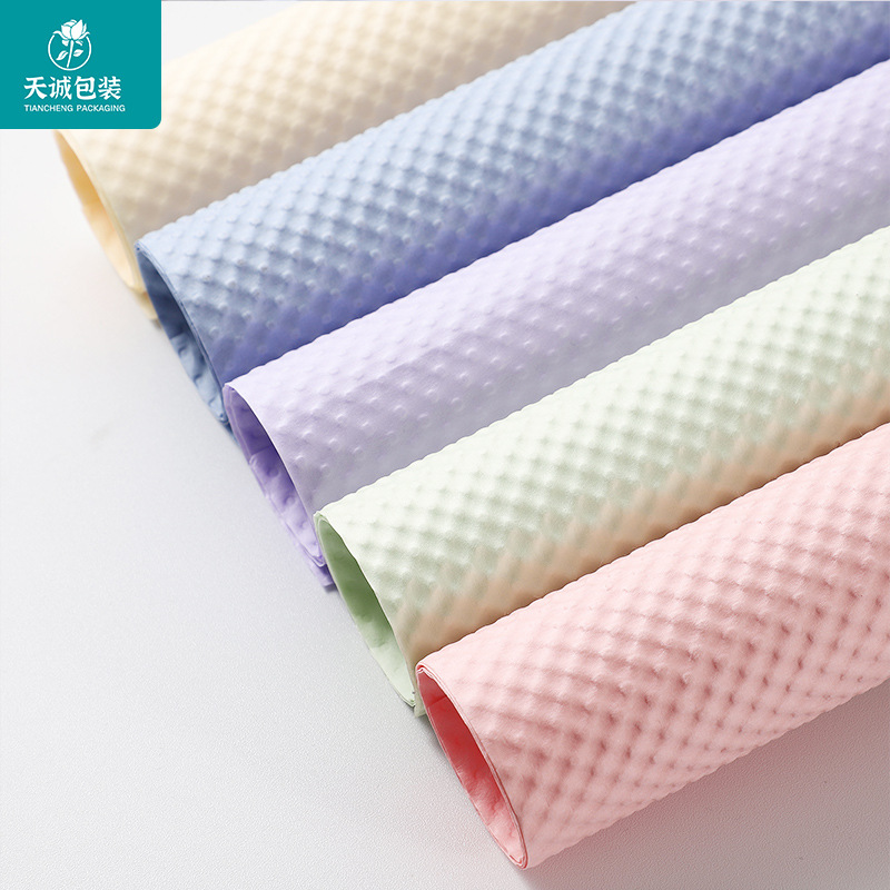 高级感立体压纹纸防水风华艺术纸花束鲜花包装纸花店花艺资材手工