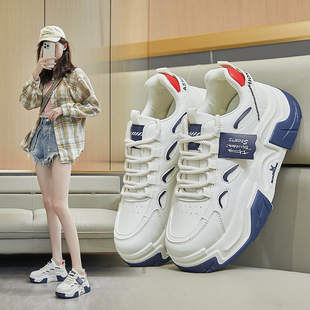 Ins K-Style Thick-Soled Dad Shoes 2025 Spring New Street Style Student Running Sports Heightening Casual C-5501