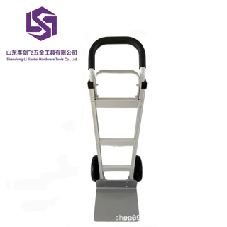 定制专供铝合金双轮手推车工地拉货车建筑货仓车手推搬运车静音