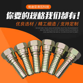 埃迪亚扣压式高压胶管接头 英美制液压胶管接头 普材45号胶管接头