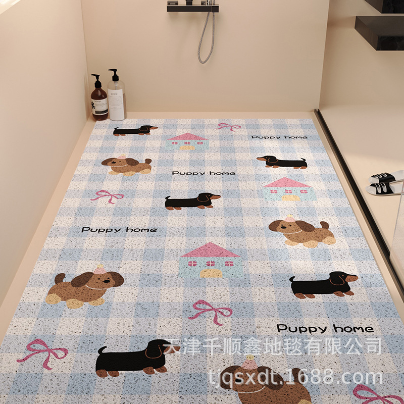 Cartoon Bathroom Cut Out Wire Hoop Floor Mat, Bathroom Non-Slip Floor Mat, Cute Bathroom Toilet Anti-Fall Foot Mat Cartoon Bathroom Cut Out Wire Hoop Floor Mat, Bathroom Non-Slip Floor Mat, Cute Bathroom Toilet Anti-Fall Foot Mat
