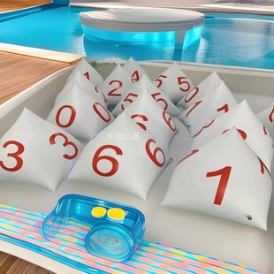 Customized Pvc Inflatable Triangle Inflatable Water Buoy Rice Dumpling Shape Advertising Buoy Inflatable Water Float