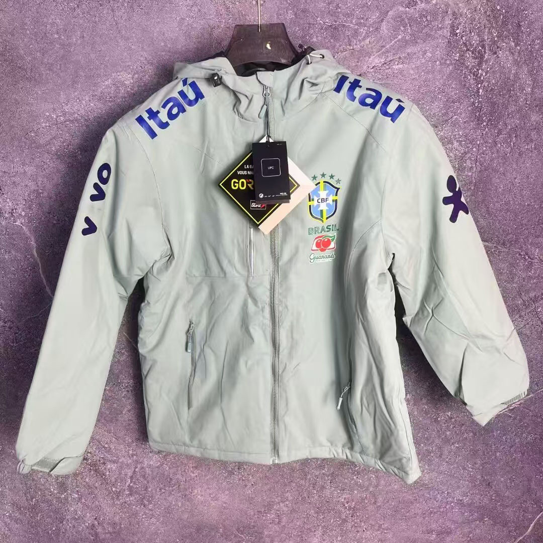 Chaqueta de fútbol Chaqueta acolchada Brasil París Alemania Red Devils Bayern Gabardina más terciopelo delgado Neumbape