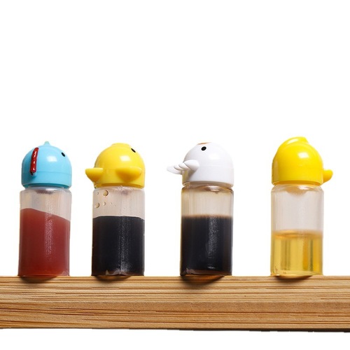 Mini sauce bottle picnic outdoor cartoon animal six-piece set ketchup salad dressing bottle squeeze sauce bottle