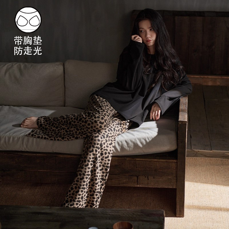 2025 Women's Pajamas Spring and Autumn Long-Sleeved Long Pants Sweet Set Women's Loose Can-Be-Worn-Outside Loungewear in Stock 2025 Women's Pajamas Spring and Autumn Long-Sleeved Long Pants Sweet Set Women's Loose Can-Be-Worn-Outside Loungewear in Stock