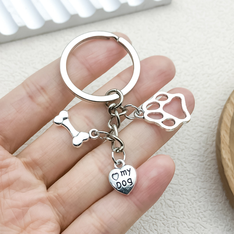 Cross-Border Dog Bones, Dog Paws, Footprints, Pet Dogs and Cats Commemorative Keychains, Niche Simple Decorative Bag Pendants, Gifts Cross-Border Dog Bones, Dog Paws, Footprints, Pet Dogs and Cats Commemorative Keychains, Niche Simple Decorative Bag Pendants, Gifts