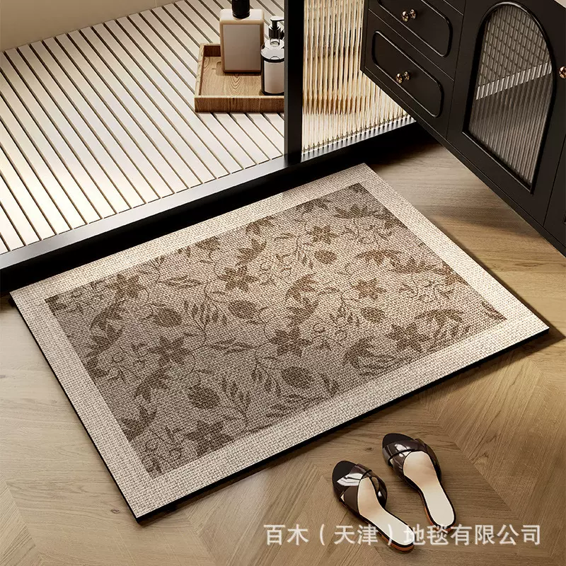 浴室地垫硅藻泥家用厕所卫生间门口吸水防滑脚垫耐脏易打理脚踏垫