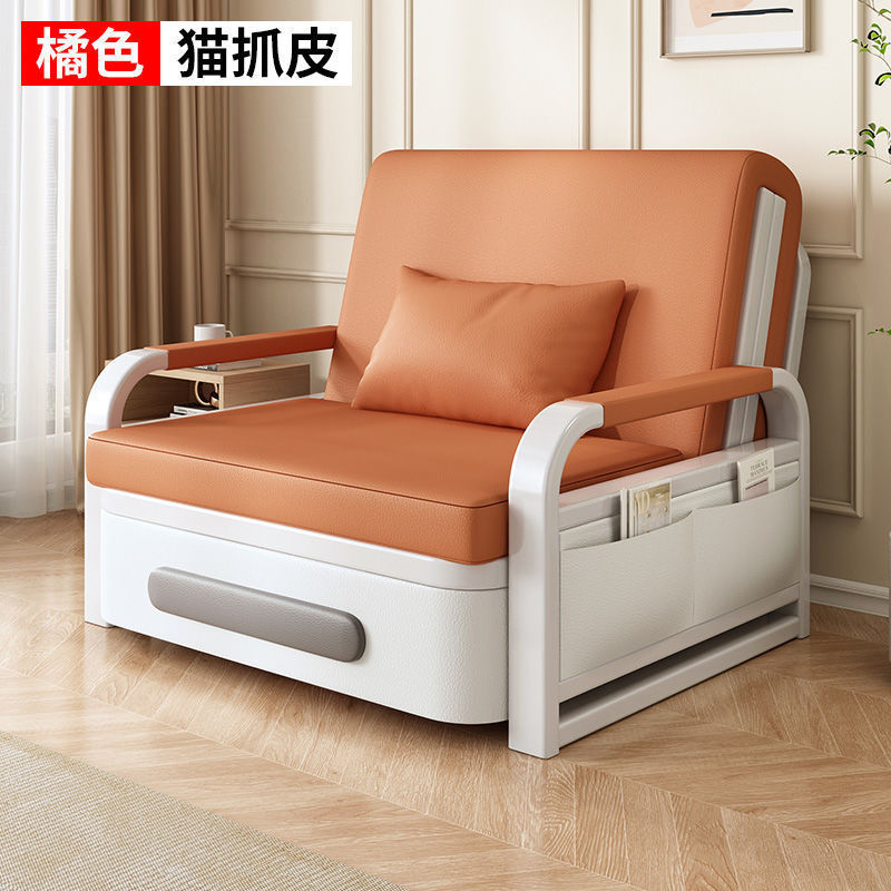 ソファベッド折りたたみデュアル目的 2025 新しいシングルベッド小さなアパートのリビングルーム多機能ベッドテクノロジー布伸縮ベッド|undefined