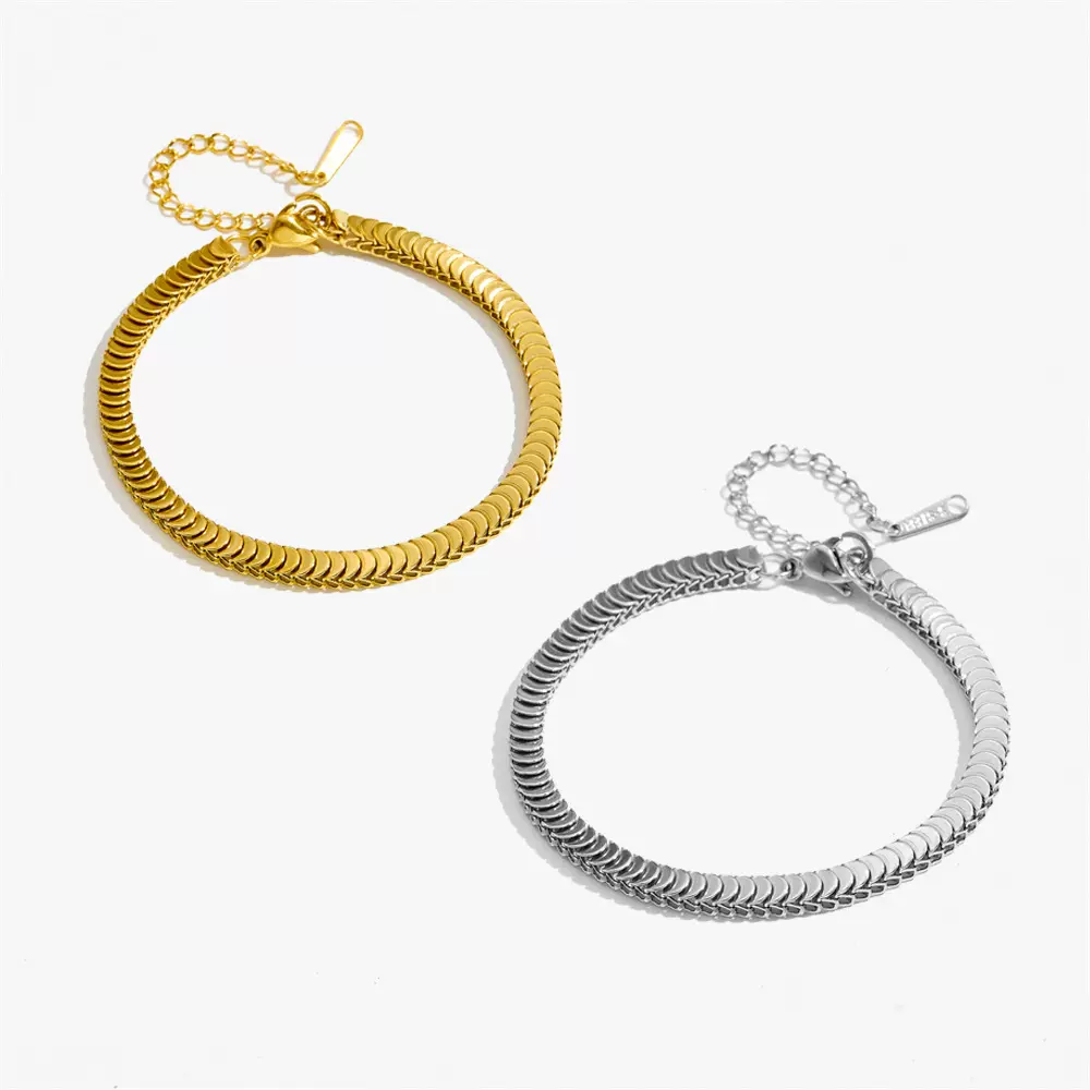 欧美时尚轻奢手链铜材质多层设计感手饰品蛇骨链速卖通跨境货源