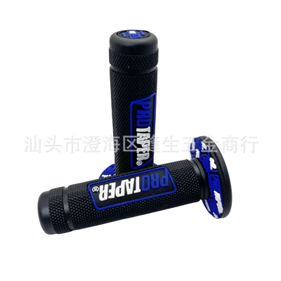 Motorcycle Handle Cover, Off-Road Vehicle, Cycling, Scooter - black-and-blue-pair