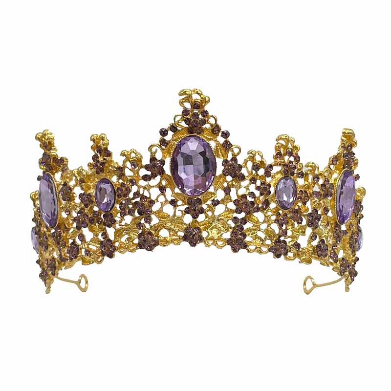 Glam Luxurious Lady Crown Alloy Plating Inlay Zircon Crown display picture 2