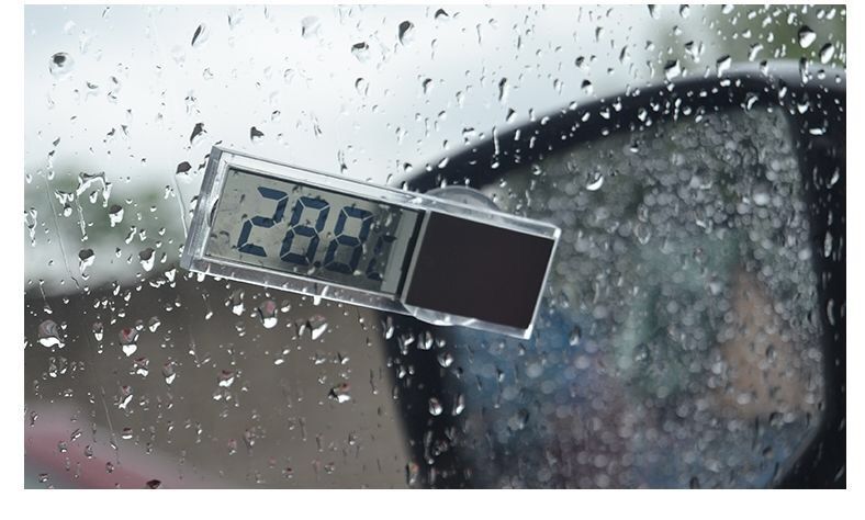 Transparent liquid crystal display thermometer car electronic clock air outlet type electronic watch with clip luminous