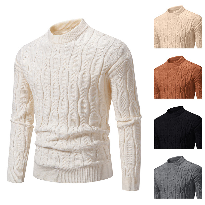 Cross-border Foreign Trade Men's Sweater Knitwear European-sized Twist Pullover Base Knitwear Cross-border Foreign Trade Men's Sweater Knitwear European-sized Twist Pullover Base Knitwear
