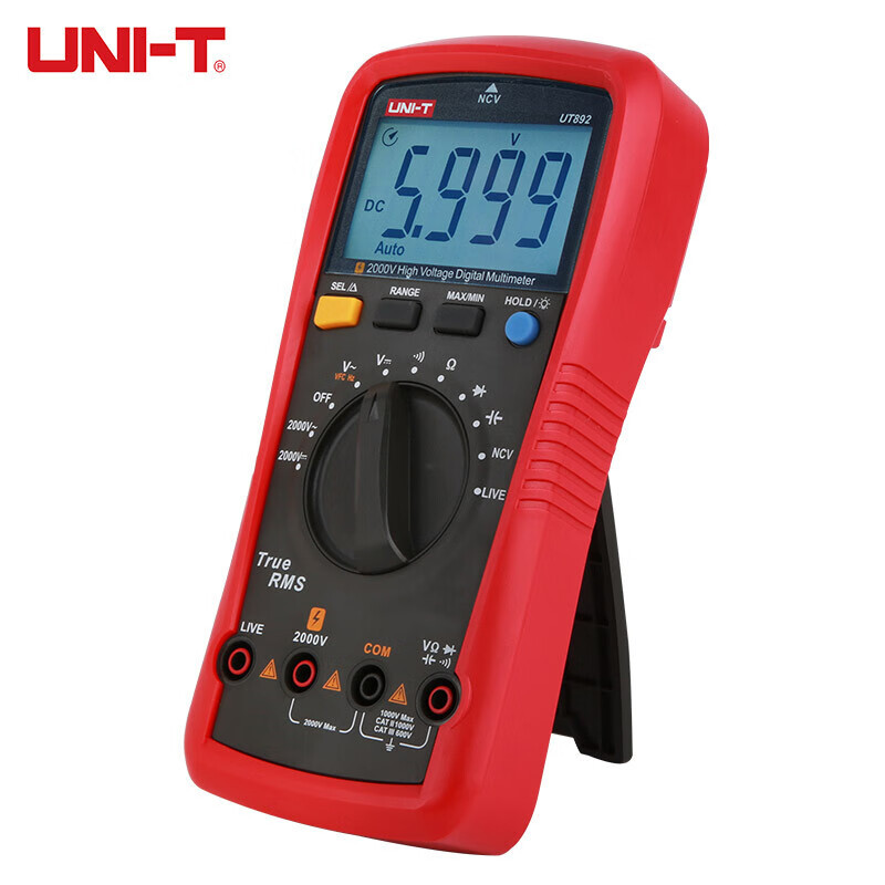 UNI-T UT892 2000V multímetro digital de alto voltaje de alta precisión anti-combustión inteligente AC / DC