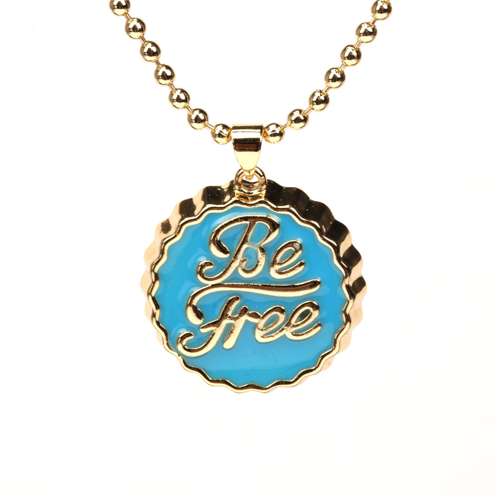 wholesale jewelry drip oil bottle cover pendant copper necklace nihaojewelry