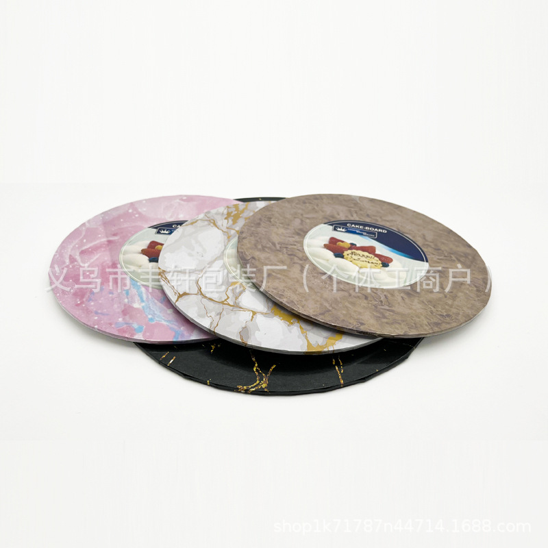 Fábrica directa de platino oro negro densidad placa de pastel base base de pastel de borde almohadilla de madera dura almohadilla de pastel
