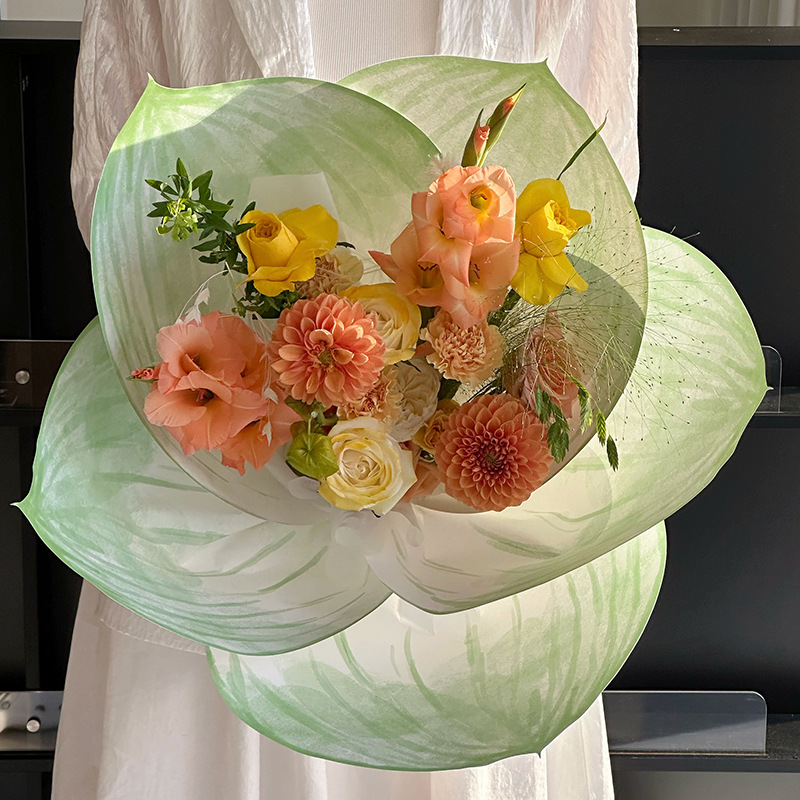 100g florecer serie de papel de embalaje ramo de flores de alta calidad florista materiales de embalaje de pétalos de loto papel de embalaje floral