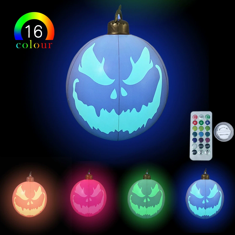 Хэллоуин светящийся шар ужас большой призрак вечерние украшения череп стойка светящийся тыквенный шар украшение атмосферы