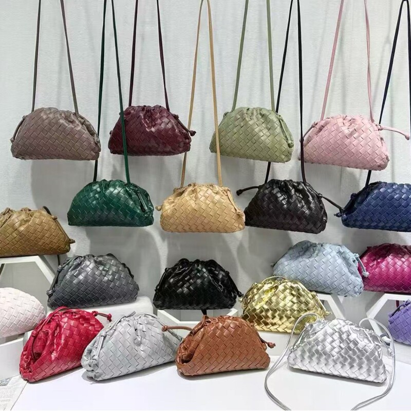 Factory In-Stock Trendy Cross-Border Handmade Woven Cloud Bag 2025 New European and American Fashion Single-Shoulder Crossbody Dumpling Bag