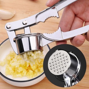 Large garlic press garlic pudder garlic clip multi-functional zinc alloy manual pull-type trouble-saving garlic beating wholesale